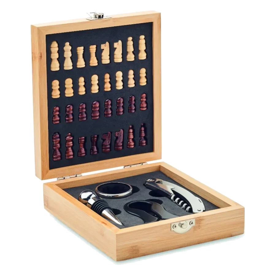 Jeu d'échecs en bambou